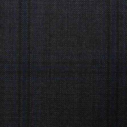 D574/2 Vercelli CV - Vải Suit 95% Wool - Xanh Dương Caro Đen